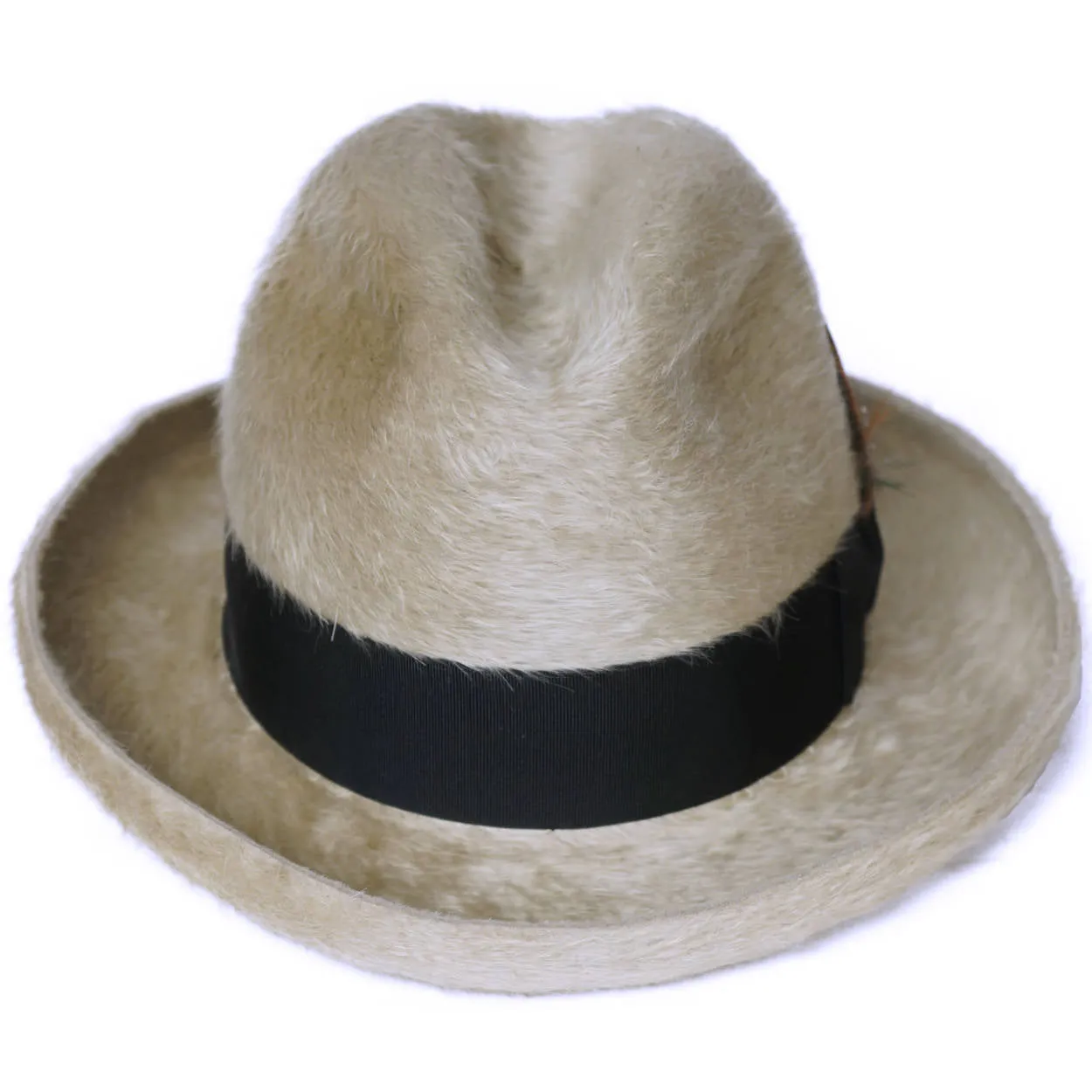 Vintage 60s Stetson Twenty Five Fedora Homburg Hat Canadian Beaver Plush Small