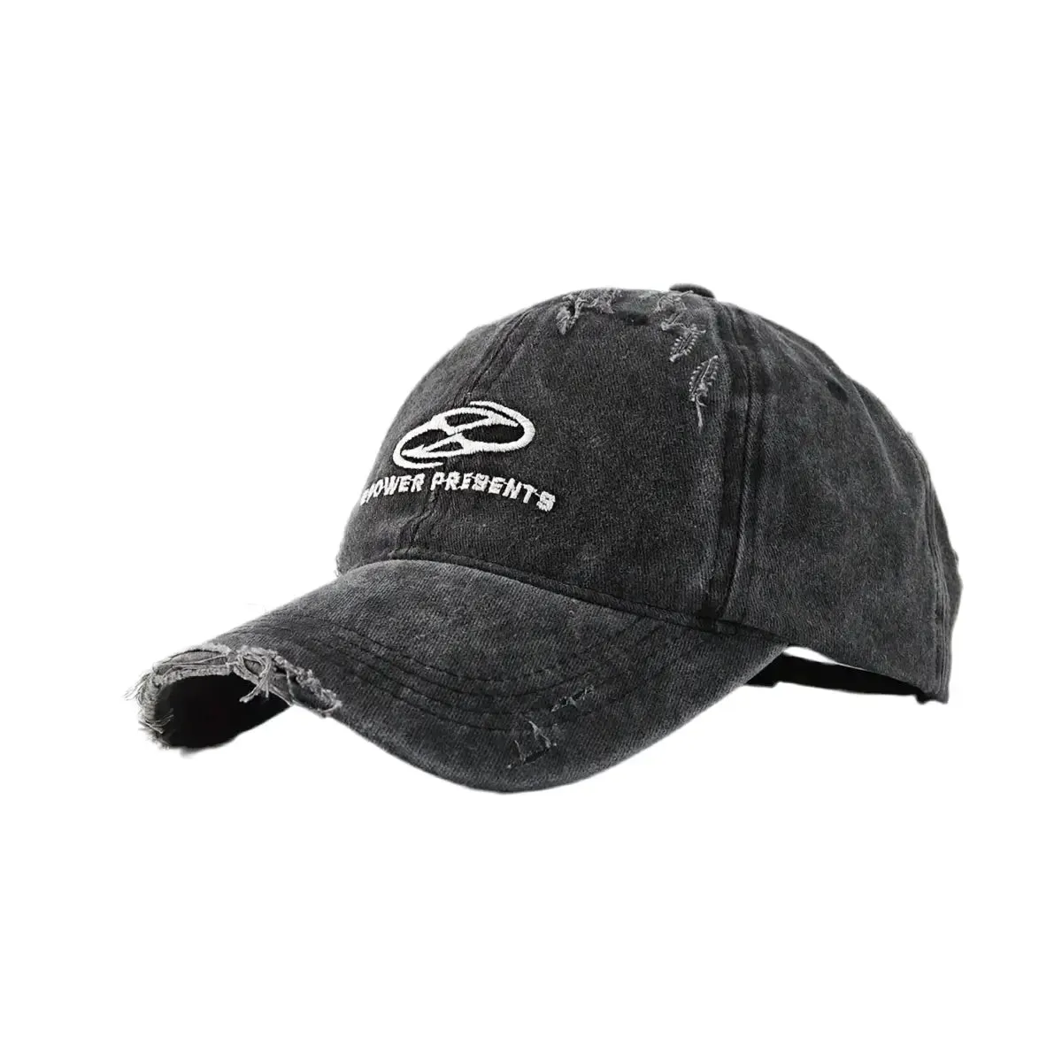 Vintage Distressed Embroidered Logo Baseball Cap