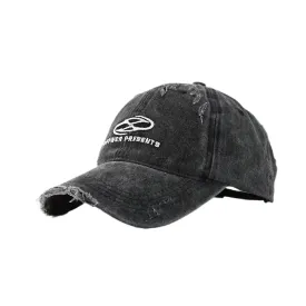 Vintage Distressed Embroidered Logo Baseball Cap