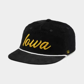 Vintage-Inspired Iowa Script Corduroy Hat