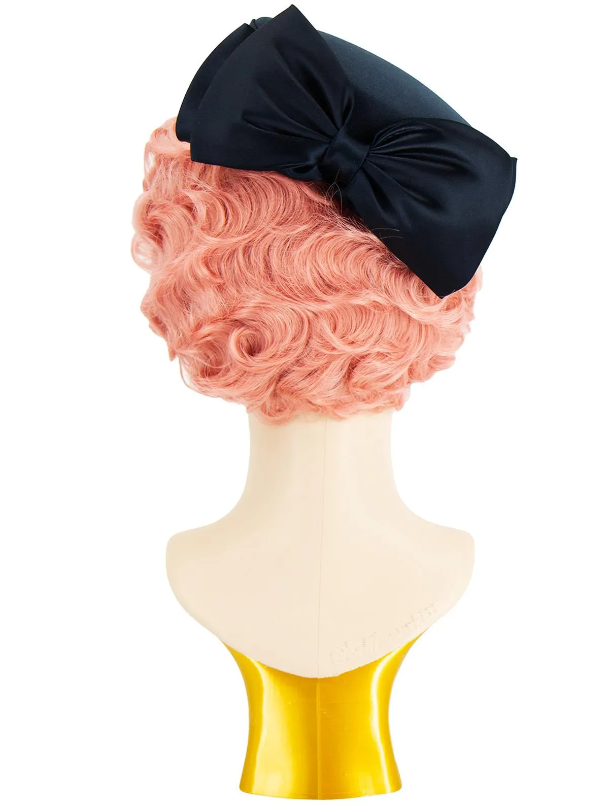 Vintage Navy Blue Pillbox Hat With Bow