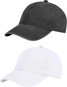 Vintage Washed Cotton Plain Baseball Caps Adjustable Unstructured Soft Blank Casual Dad Ball Hats for Men Women